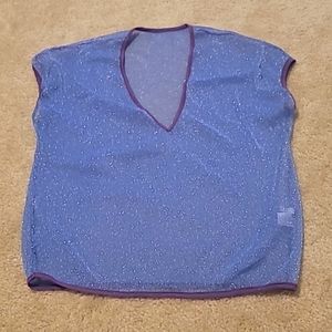Glittery blue transparent shirt